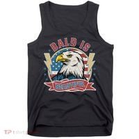 Bald Is Beautiful 4th Of July Independence Day Tank Top thumb 0