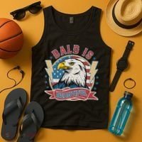 Bald Is Beautiful 4th Of July Independence Day Tank Top thumb 4