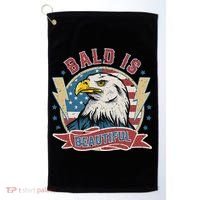Bald Is Beautiful 4th Of July Independence Day Golf Towel thumb 0