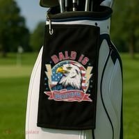 Bald Is Beautiful 4th Of July Independence Day Golf Towel thumb 2