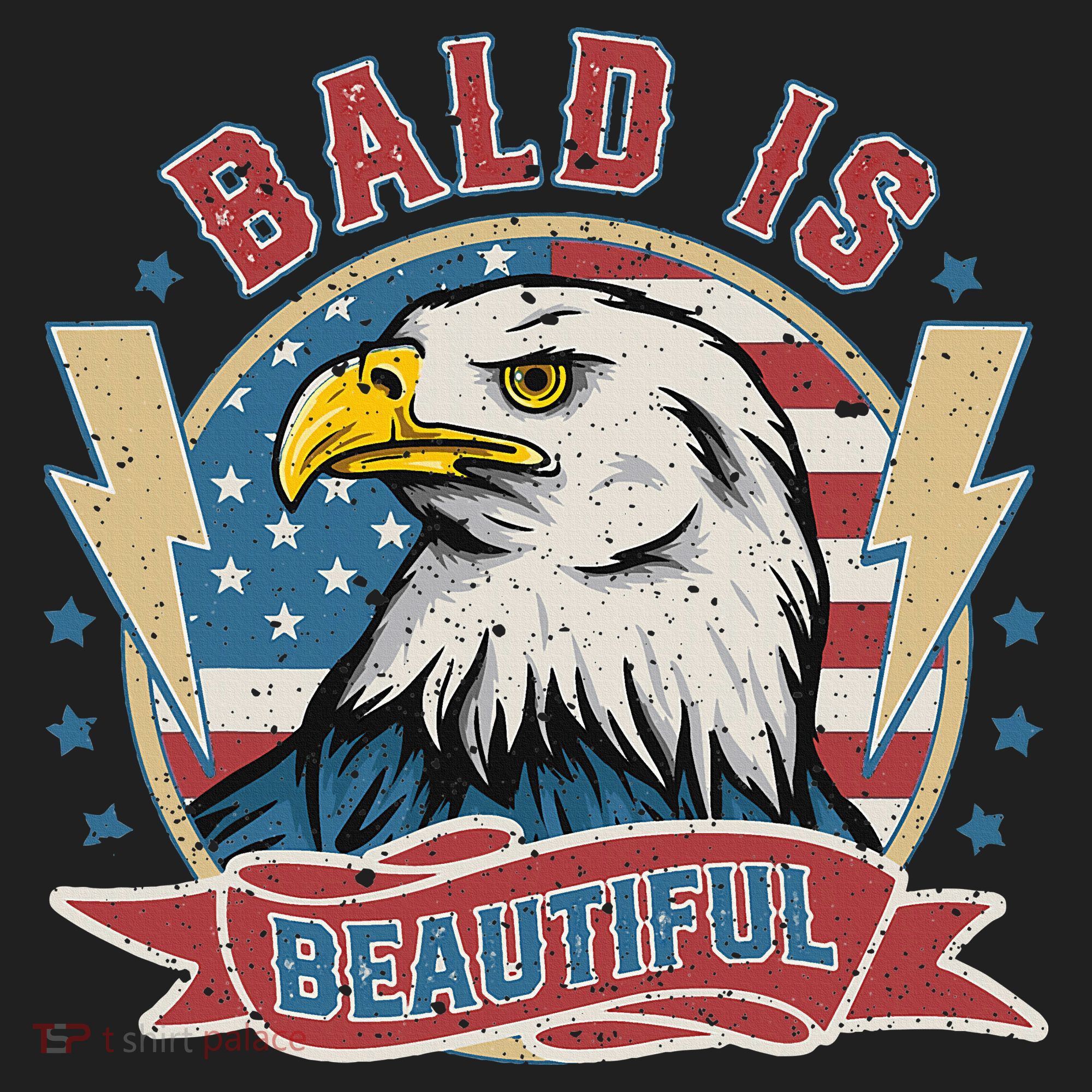Bald Is Beautiful 4th Of July Independence Day Golf Towel