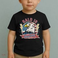 Bald Is Beautiful 4th Of July Independence Day Toddler T-Shirt thumb 2