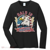 Bald Is Beautiful 4th Of July Independence Day Women's Long Sleeve Shirt thumb 0