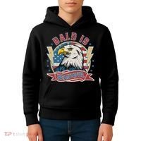 Bald Is Beautiful 4th Of July Independence Day Kids Hoodie thumb 4