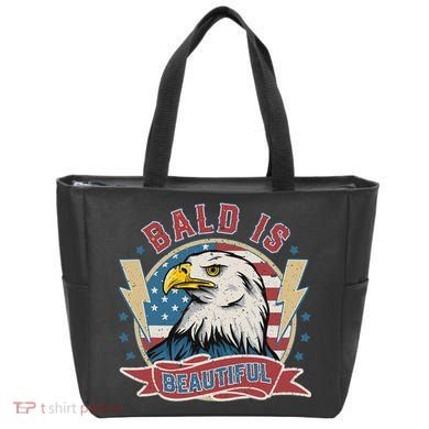 Bald Is Beautiful 4th Of July Independence Day Tote Bag