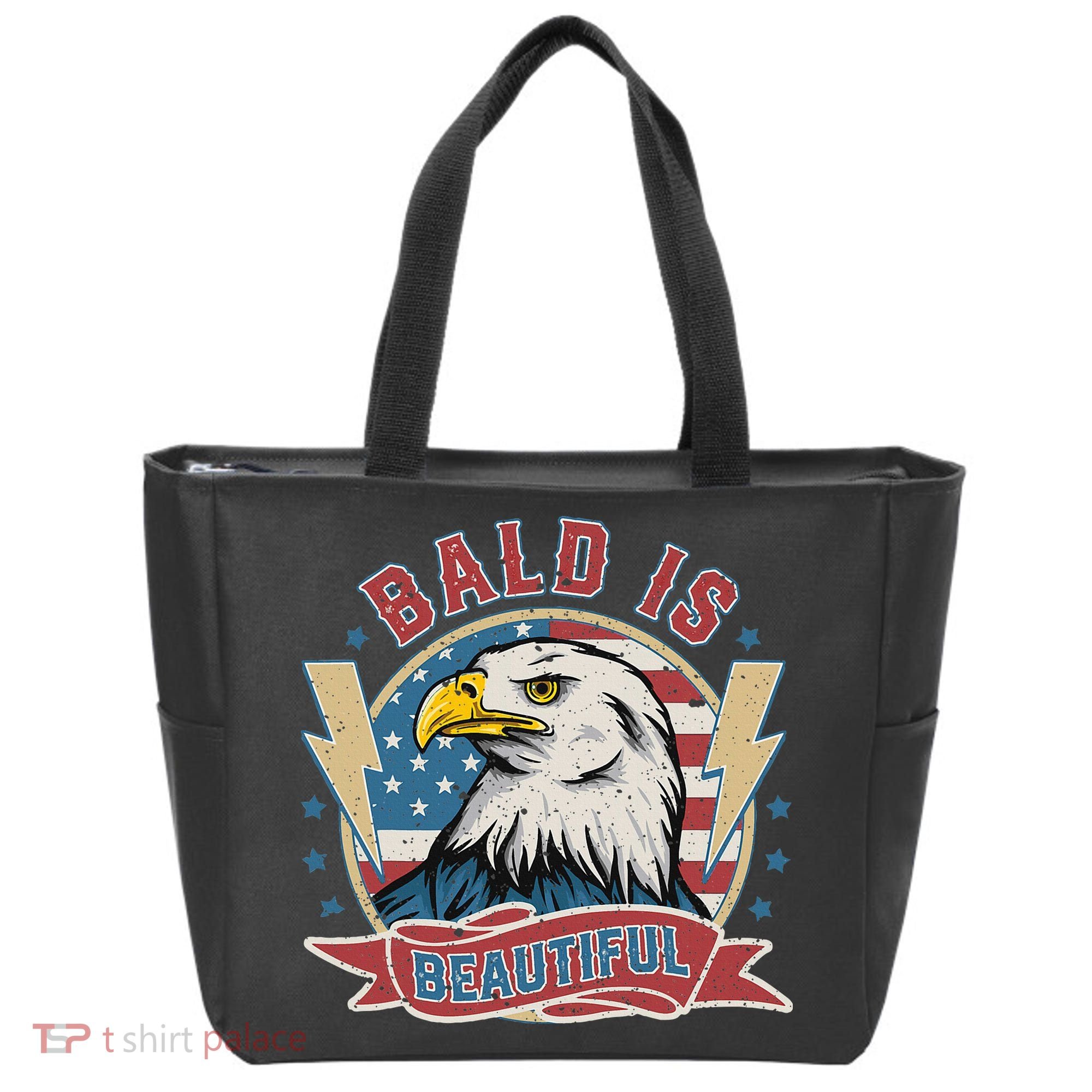 Bald Is Beautiful 4th Of July Independence Day Tote Bag