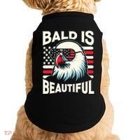 Bald Is Beautiful 4th Of July Usa Patriotic Funny Bald Eagle Doggie Tank thumb 0