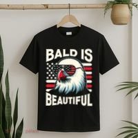 Bald Is Beautiful 4th Of July Usa Patriotic Funny Bald Eagle T-Shirt thumb 2
