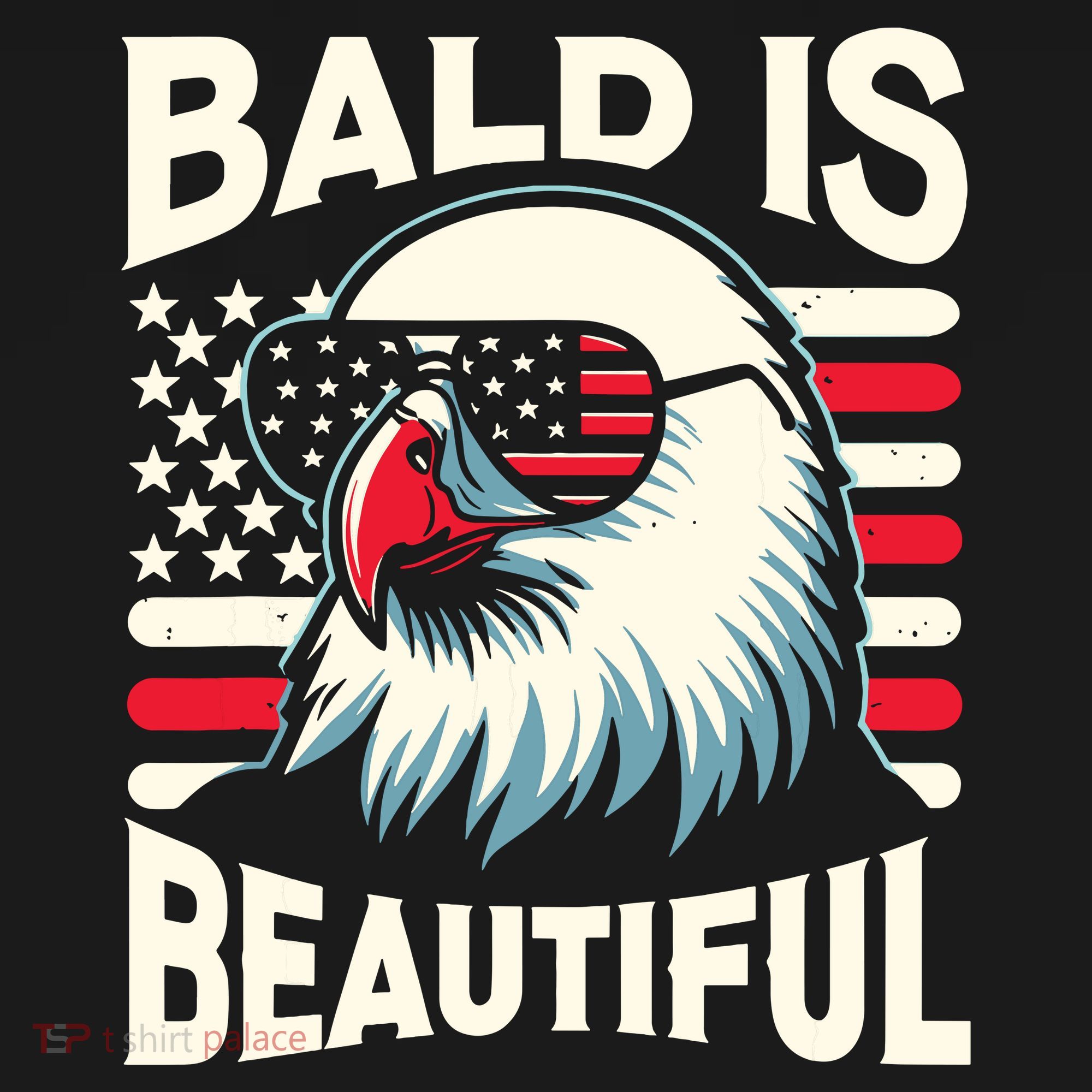 Bald Is Beautiful 4th Of July Usa Patriotic Funny Bald Eagle T-Shirt