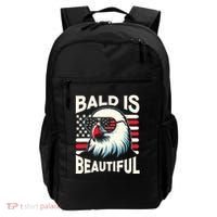Bald Is Beautiful 4th Of July Usa Patriotic Funny Bald Eagle Backpack thumb 0
