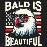 Bald Is Beautiful 4th Of July Usa Patriotic Funny Bald Eagle Beanie thumb 2