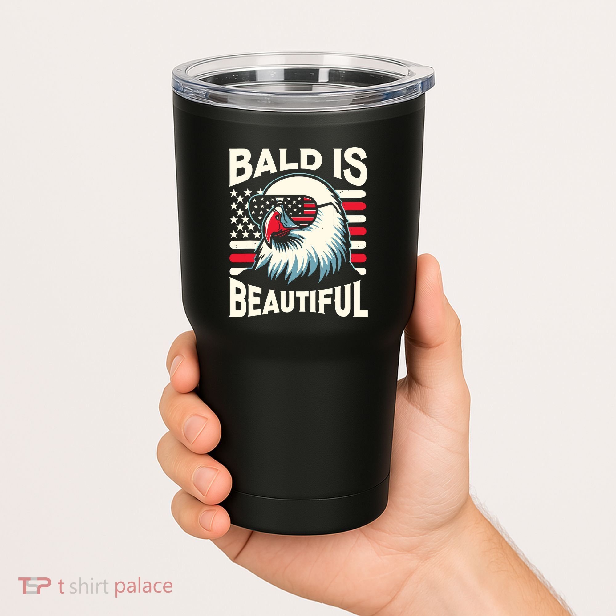 Bald Is Beautiful 4th Of July Usa Patriotic Funny Bald Eagle Tumbler