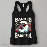 Bald Is Beautiful 4th Of July Usa Patriotic Funny Bald Eagle Women's Tank Top thumb 3
