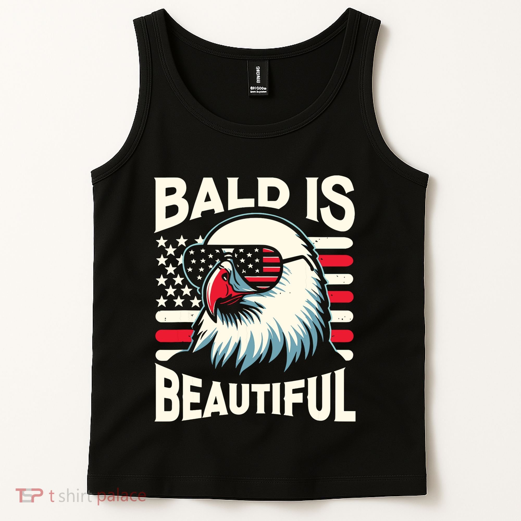 Bald Is Beautiful 4th Of July Usa Patriotic Funny Bald Eagle Tank Top