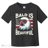 Bald Is Beautiful 4th Of July Usa Patriotic Funny Bald Eagle Toddler T-Shirt thumb 0