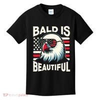 Bald Is Beautiful 4th Of July Usa Patriotic Funny Bald Eagle Kids T-Shirt thumb 0