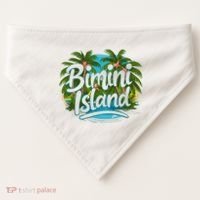 Bimini Island Bahamas USA-Made Doggie Bandana thumb 0
