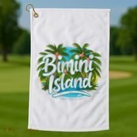 Bimini Island Bahamas Golf Towel thumb 1
