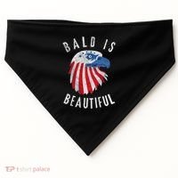 Bald Is Beautiful American Bald Eagle 4th Of July Patriotic USA-Made Doggie Bandana thumb 0