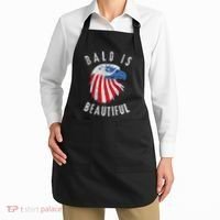 Bald Is Beautiful American Bald Eagle 4th Of July Patriotic Apron thumb 2