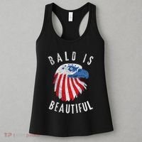 Bald Is Beautiful American Bald Eagle 4th Of July Patriotic Women's Tank Top thumb 3