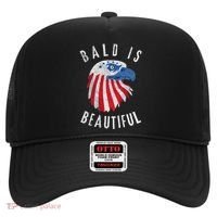 Bald Is Beautiful American Bald Eagle 4th Of July Patriotic Hat thumb 0