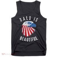 Bald Is Beautiful American Bald Eagle 4th Of July Patriotic Tank Top thumb 0