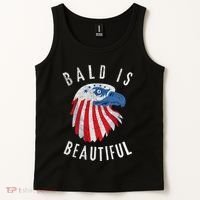 Bald Is Beautiful American Bald Eagle 4th Of July Patriotic Tank Top thumb 2