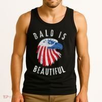 Bald Is Beautiful American Bald Eagle 4th Of July Patriotic Tank Top thumb 3