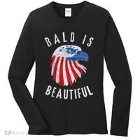 Bald Is Beautiful American Bald Eagle 4th Of July Patriotic Women's Long Sleeve Shirt thumb 0