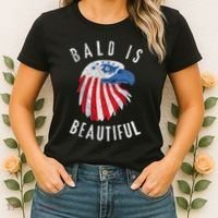 Bald Is Beautiful American Bald Eagle 4th Of July Patriotic Women's T-Shirt thumb 2