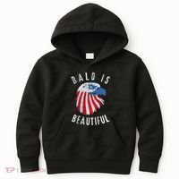 Bald Is Beautiful American Bald Eagle 4th Of July Patriotic Kids Hoodie thumb 0