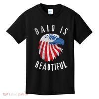 Bald Is Beautiful American Bald Eagle 4th Of July Patriotic Kids T-Shirt thumb 0