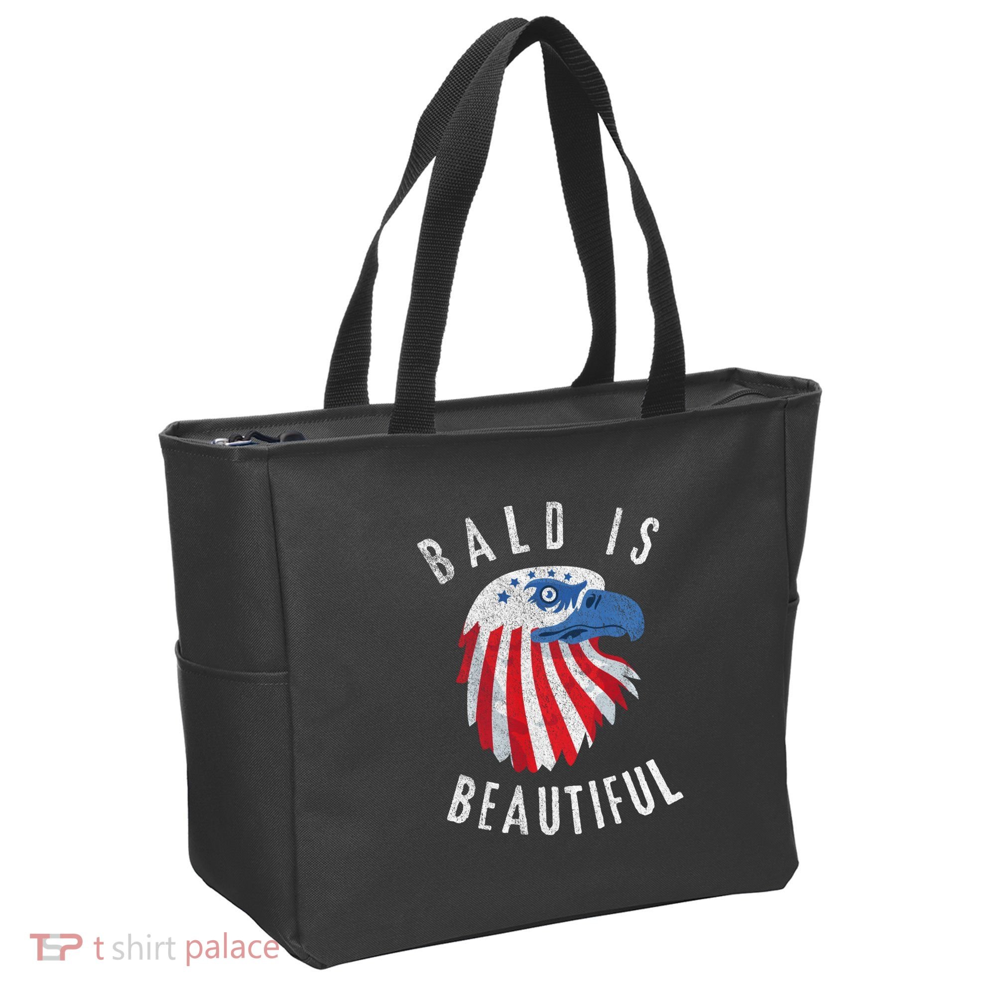 Bald Is Beautiful American Bald Eagle 4th Of July Patriotic Tote Bag
