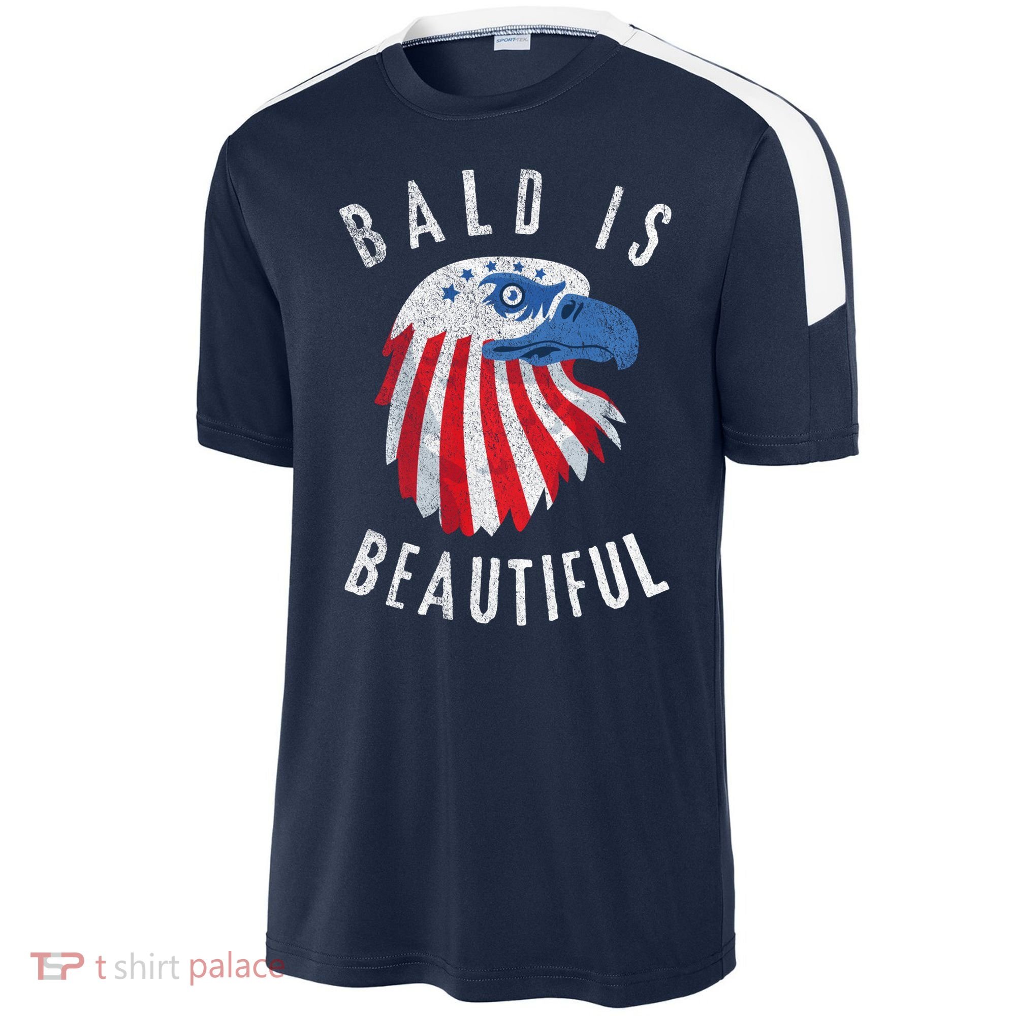 Bald Is Beautiful American Bald Eagle 4th Of July Patriotic Sport-Tek Competitor United Soccer Jersey
