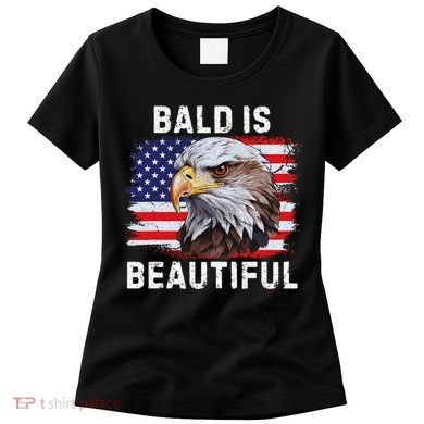 Bald Is Beautiful American Bald Eagle 4th Of July Vintage Women's T-Shirt