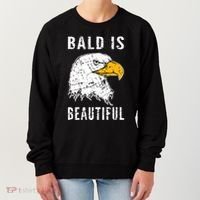 Bald Is Beautiful Gift Patriotic Bald Eagle Gift Women's Sweatshirt thumb 0