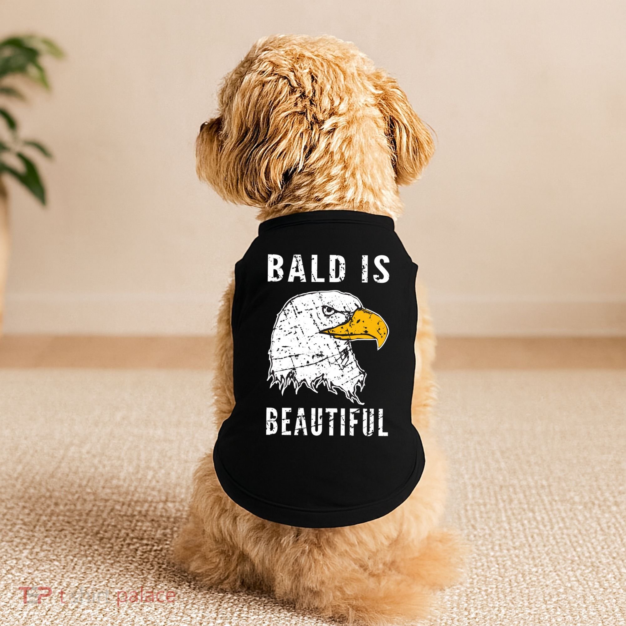 Bald Is Beautiful Gift Patriotic Bald Eagle Gift Doggie Tank
