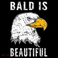 Bald Is Beautiful Gift Patriotic Bald Eagle Gift USA-Made Doggie Bandana thumb 2