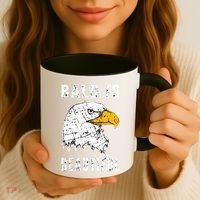 Bald Is Beautiful Gift Patriotic Bald Eagle Gift Coffee Mug thumb 3
