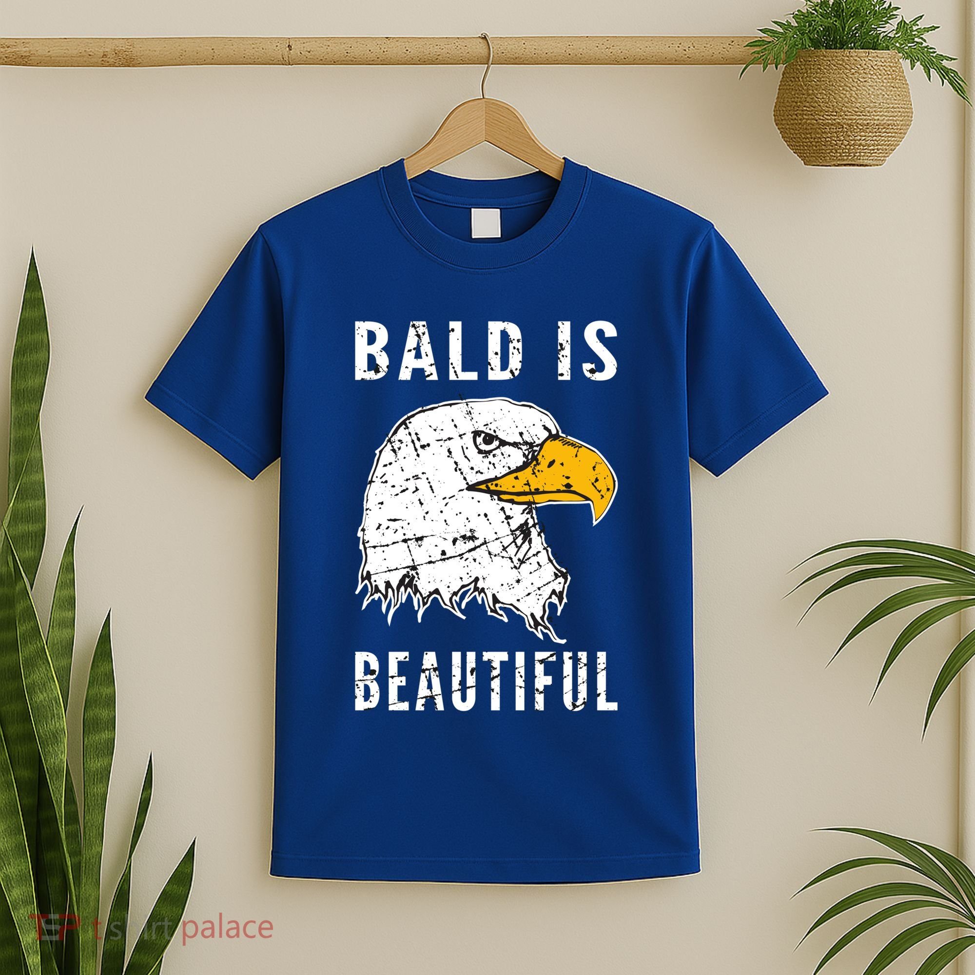 Bald Is Beautiful Gift Patriotic Bald Eagle Gift T-Shirt
