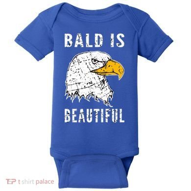 Bald Is Beautiful Gift Patriotic Bald Eagle Gift Baby Bodysuit
