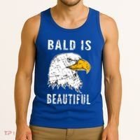 Bald Is Beautiful Gift Patriotic Bald Eagle Gift Tank Top thumb 3