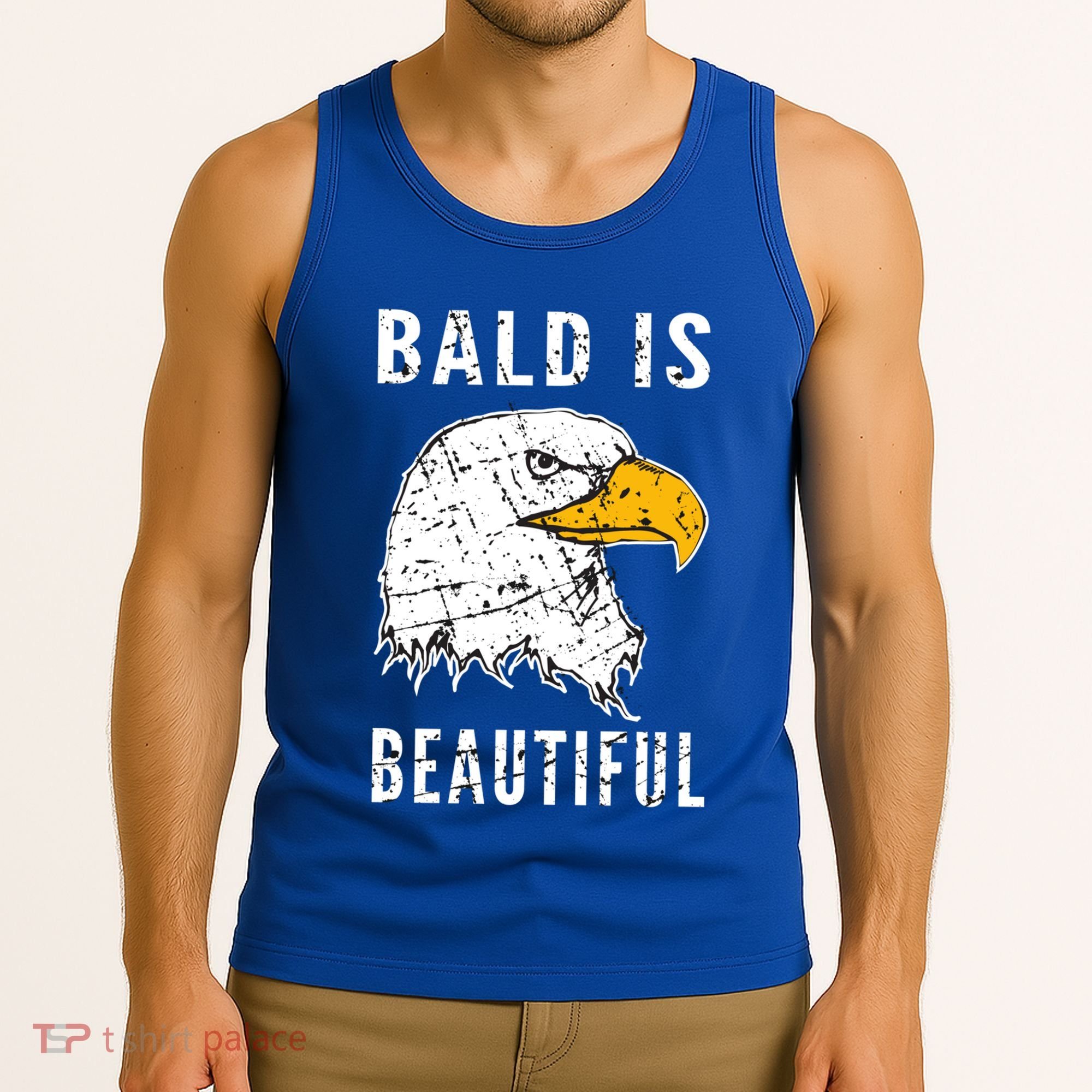 Bald Is Beautiful Gift Patriotic Bald Eagle Gift Tank Top