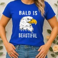 Bald Is Beautiful Gift Patriotic Bald Eagle Gift Women's T-Shirt thumb 2
