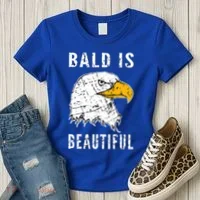 Bald Is Beautiful Gift Patriotic Bald Eagle Gift Women's T-Shirt thumb 3