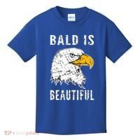 Bald Is Beautiful Gift Patriotic Bald Eagle Gift Kids T-Shirt thumb 0