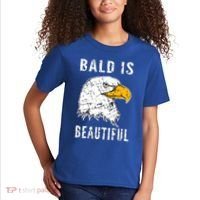 Bald Is Beautiful Gift Patriotic Bald Eagle Gift Kids T-Shirt thumb 2