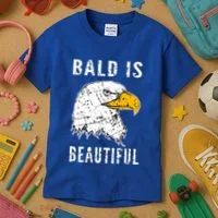 Bald Is Beautiful Gift Patriotic Bald Eagle Gift Kids T-Shirt thumb 3