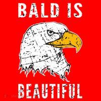 Bald Is Beautiful Gift Patriotic Bald Eagle Gift Santa Hat thumb 1